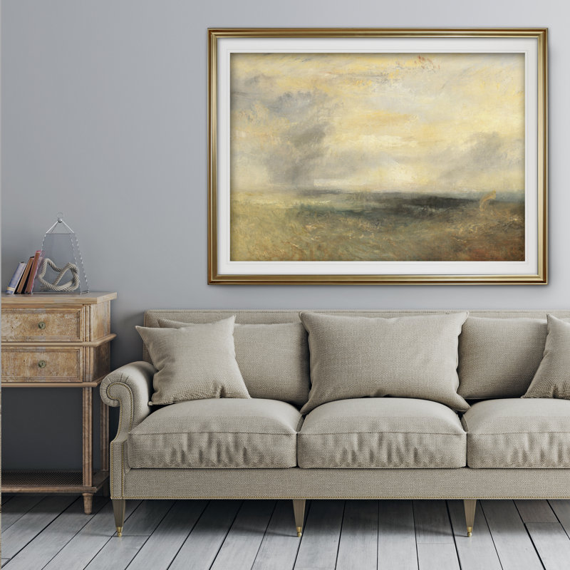 « from the sea », reproduction, Cadre doré, H 20 po x l 24 po x P 1,5 po