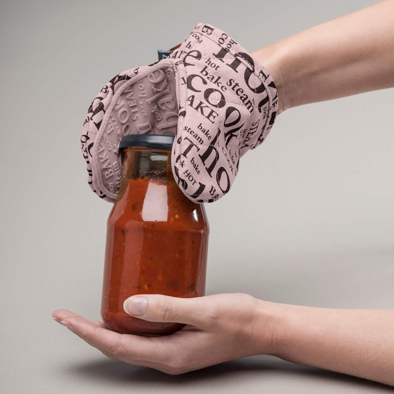 Silicone Hot Grab Mini Oven Mitt, Rose Pink