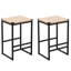 Set Of 2 Backless Bar Stools For Kitchen Counter Paper Rope Woven Dining Chairs For Home & Kitchen (Paper Rope Backless)