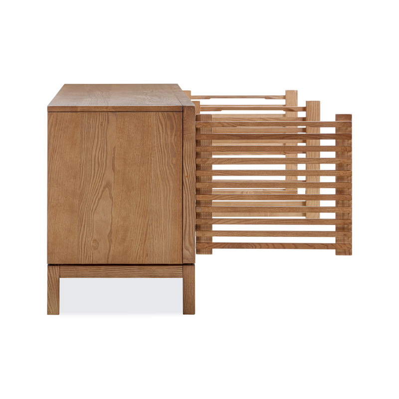 TV Stand for TVs up to 88", Light Oak