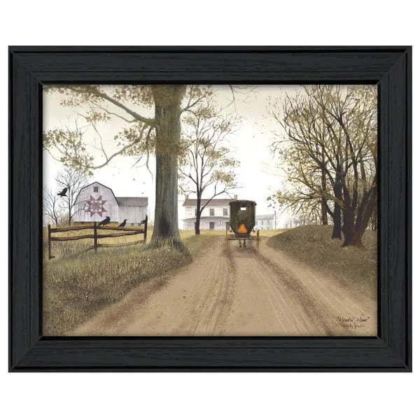 «Headin 'Home» par Billy Jacobs, art mural imprimé, affiche prête à accrocher, cadre noir