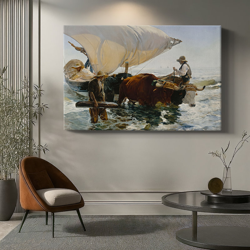 Return from Fishing (La vuelta de la pesca)-Joaquín Sorolla-Gallery Wrapped Canvas-1894, 40 x 60