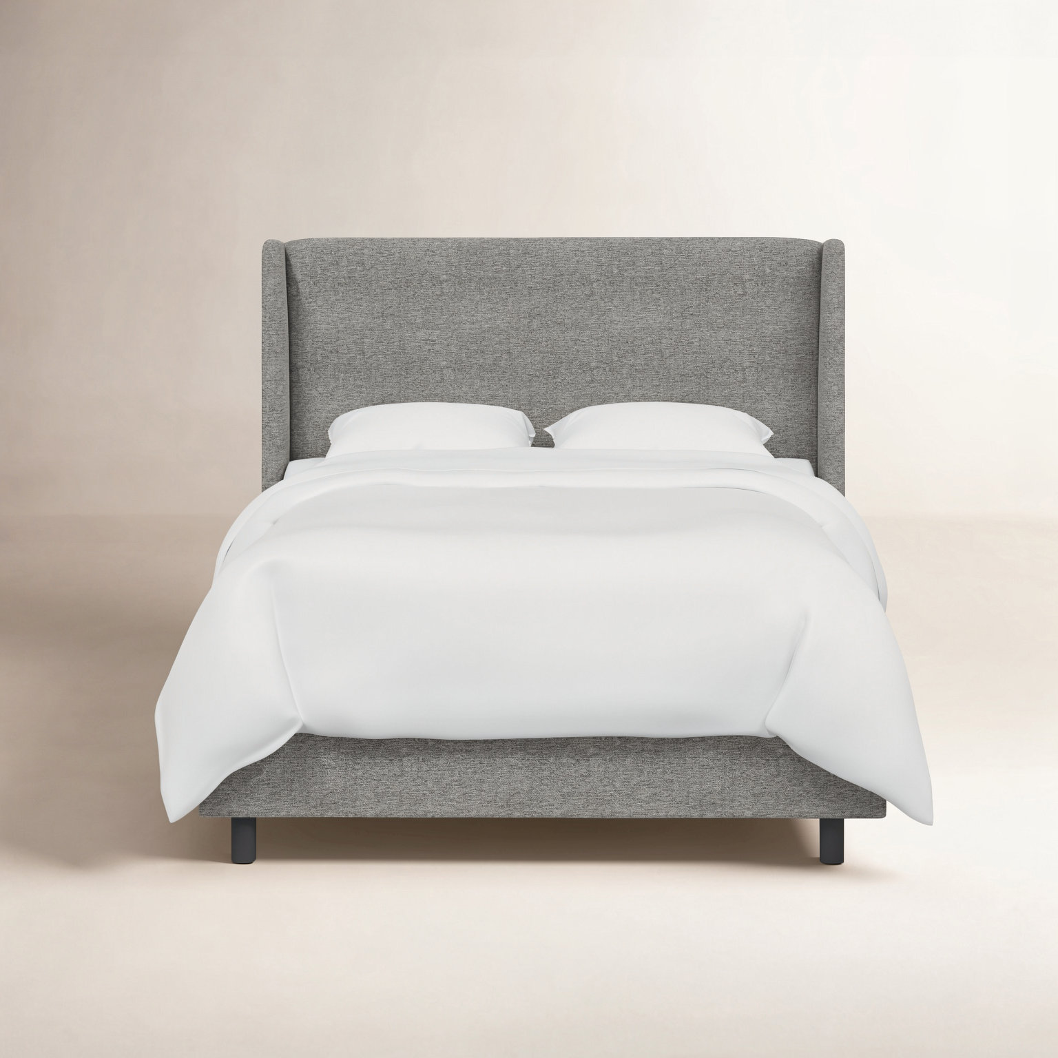 Bellfield Wingback Bed, California King, Gray