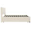 Grand lit tapissier avec lit gigogne et 2 tiroirs, lit plateforme moderne avec décoration dorée, veilleuse et chargeur USB