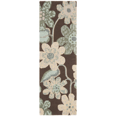 Mccullough Hand Tufted Wool Floral Rug