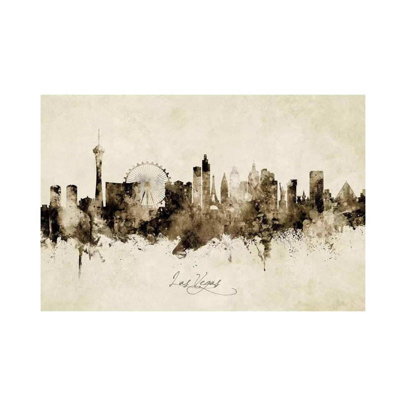 Las Vegas Nevada Skyline by Michael Tompsett - Wrapped Canvas Print, 66.04 cm H x 45.72 cm W x 3.175 cm D