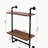 Industrial Pipe Shelf 3 Tier and 2 Tier Wall Mounted Shelves  36in Wood Display Shelves, and 3 additional hooks,Farmhouse Kitchen Bar Shelf, DIY Bookshelf Unit Hanging Wall Shelves for Bedroom...
