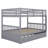 Full Over Full Rubber Wood Bunk Bed With Trundle, Ladder And Guardrails-106347409