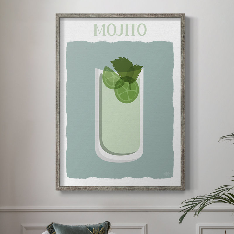 Mojito Framed Print - Solid Wood, 11" H x 9" W