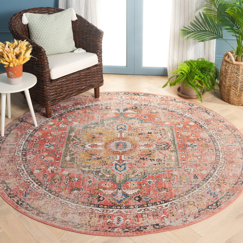 Monaville Performance Oriental Rug, Round 6'7"