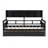 Twin Size Daybed with Wood Slat Support, Bedside Shelves, and Two Drawers, Espresso Finish
