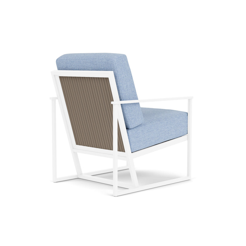 Summit Outdoor Lounge Chair, White, French Beige, Demo Skyway