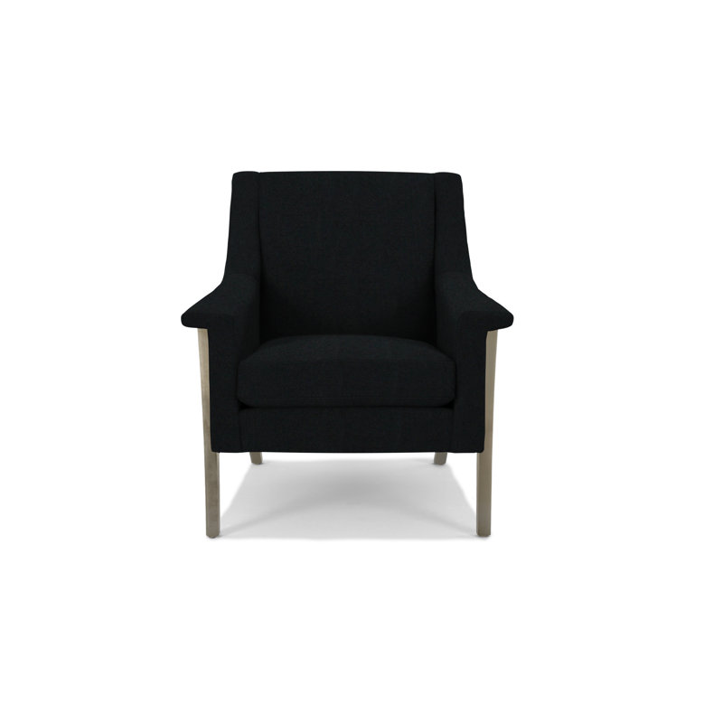 Arlo Armchair, Mineral Gray Polyester, Driftwood