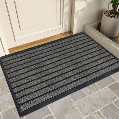 NON-SLIP RUBBER DOOR MAT - INDOOR/OUTDOOR USE