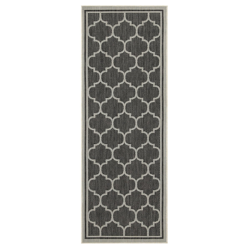 Sunshine GC_HAR2005 Anthracite Indoor/Outdoor Area Rug, Rectangle 7'10" x 10'3"