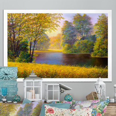 River In Spring Landscape II - Traditional Wall Art Print