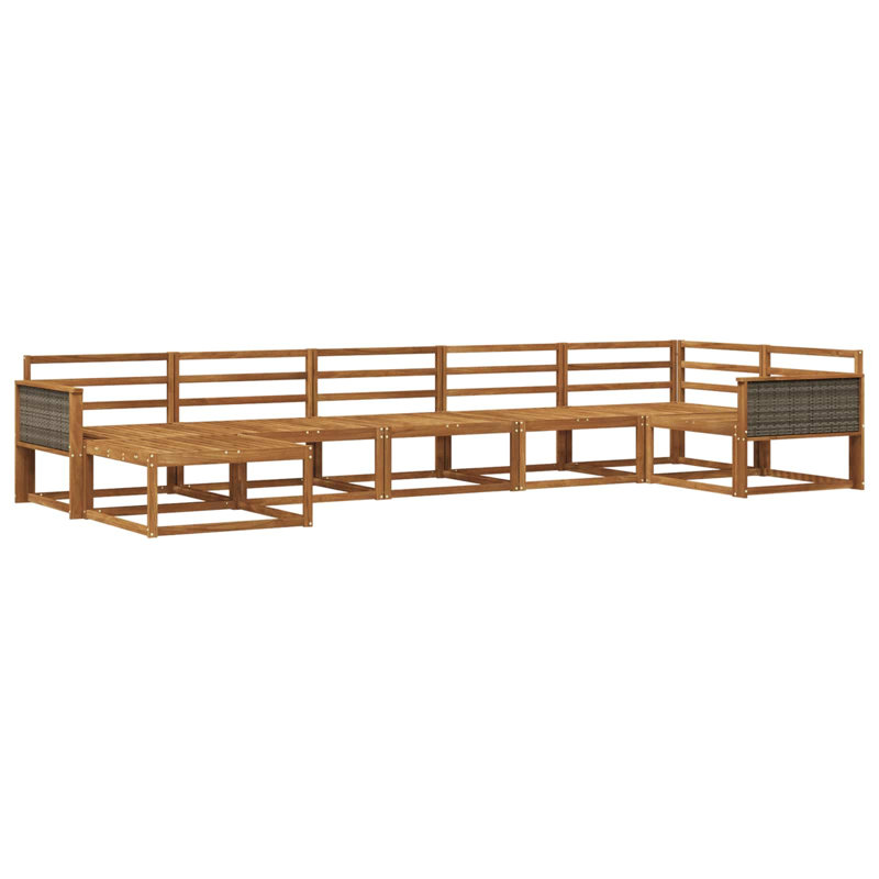 406cm Wide Patio Sectional, Natural/Grey
