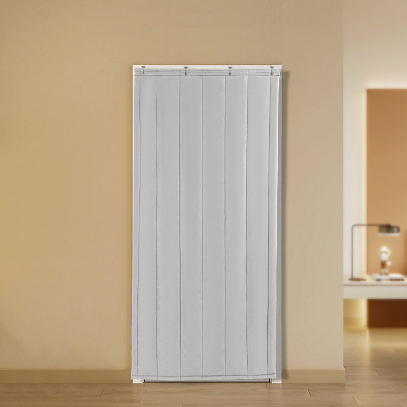 Rideau en mélange de coton Yosgart, Gris, L 39,5 po x L 82,68 po