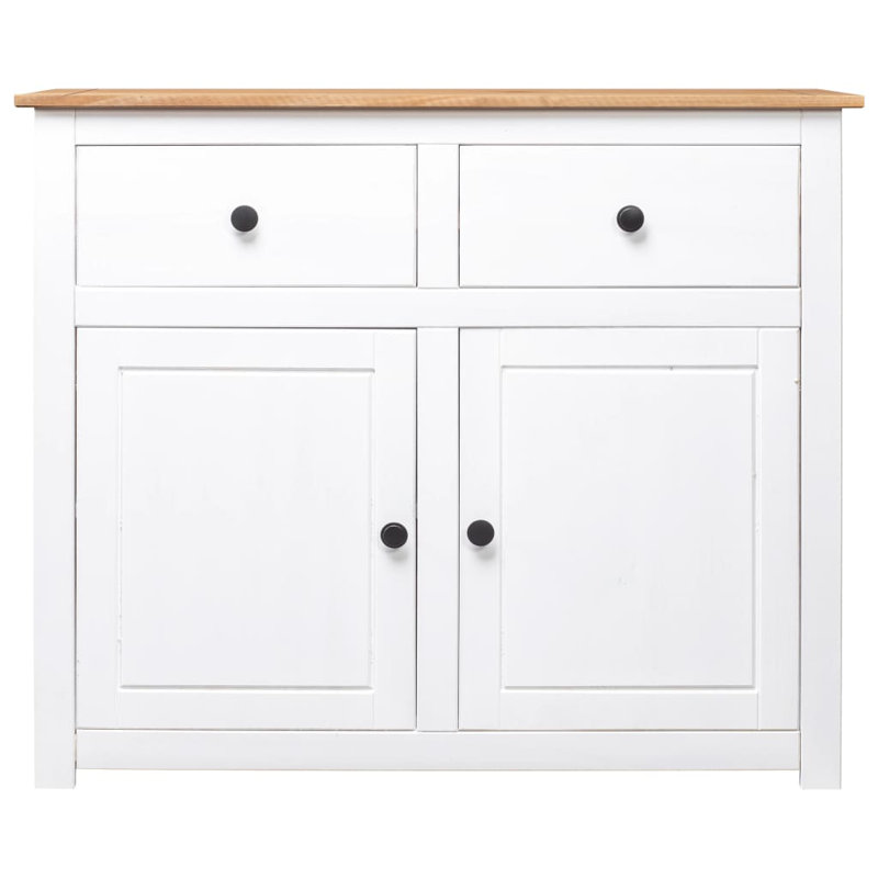 Shelton 93cm Sideboard, White/Brown