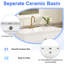 Meuble-lavabo de luxe 36 po avec lavabo en céramique, 1 tablette réglable et tablettes à plusieurs niveaux