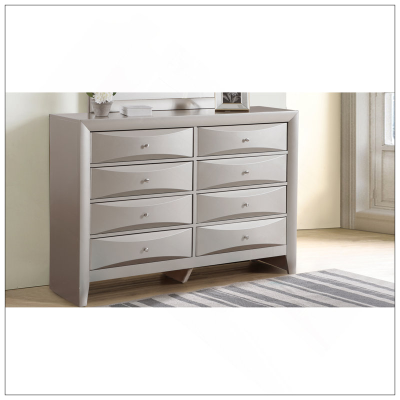 Commode Marilla, champagne argenté, Champagne