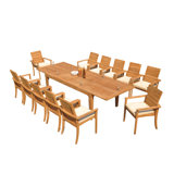 Algrave Outdoor 13 - Piece Teak Dining Set