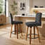 Ensemble de tabourets de bar pivotants à hauteur fixe de style contemporain avec pieds en bois de noyer-1830069346-1830069348