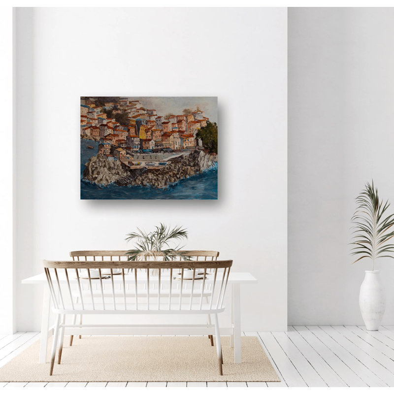 Port Venere - Artist Enhanced Canvas Print, 24" H x 30" W x 1" D, Unframed