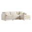 Canapé en velours côtelé de style moderne 113,7 pouces, canapé modulaire avec configuration flexible, conception sans cadre et sans os, emballage compressé, idéal pour les appartements et les meubles de bureau, aucun assemblage requis, beige