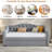 Modern Upholstered Daybed With Led Belt, Trundle And Button Tufted Design-1167754132