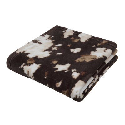 Cow Print Fleece Blanket