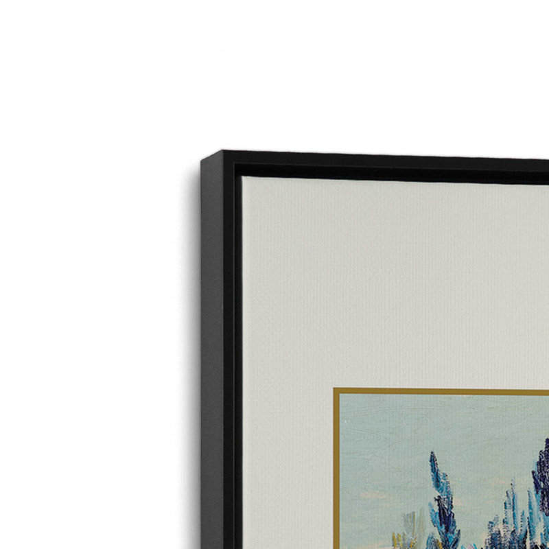 Van Gogh's Garden at Arles v3, reproduction sur toile dans un cadre, H 12,75 po x l 8,75 po, Cadre flottant noir satiné