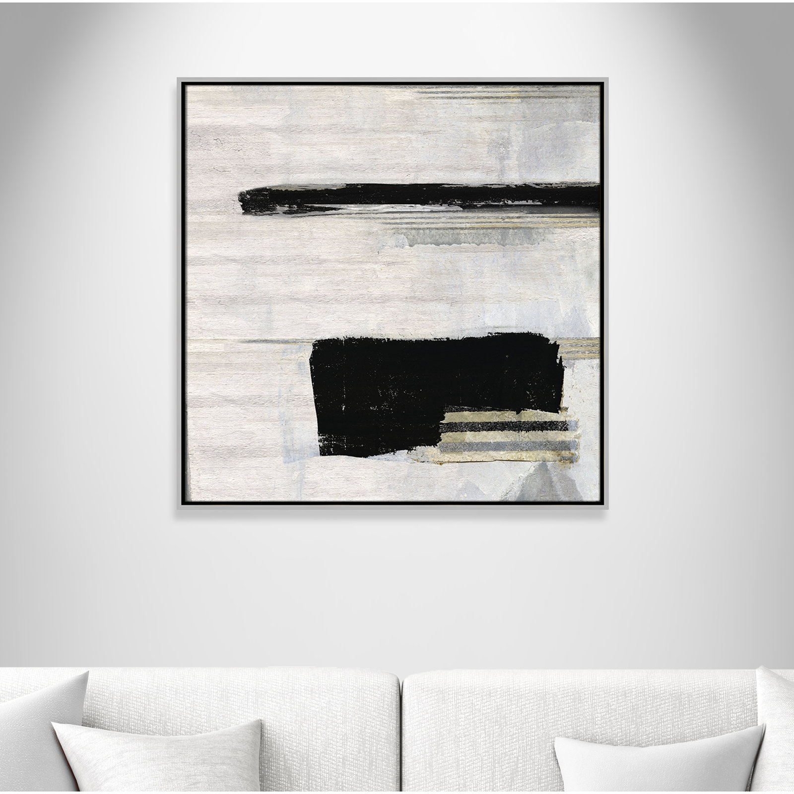 La Bande II Print by Sally Swatland, Silver, 31.5" H x 31.5" W