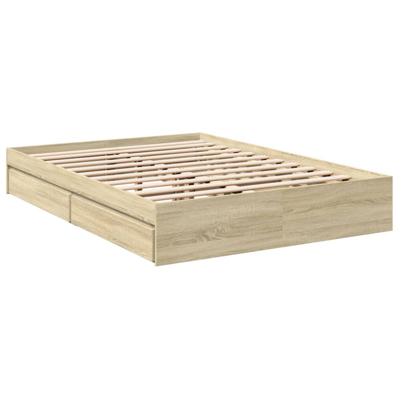 Greger Bed, 140 x 190cm, Sonoma Oak
