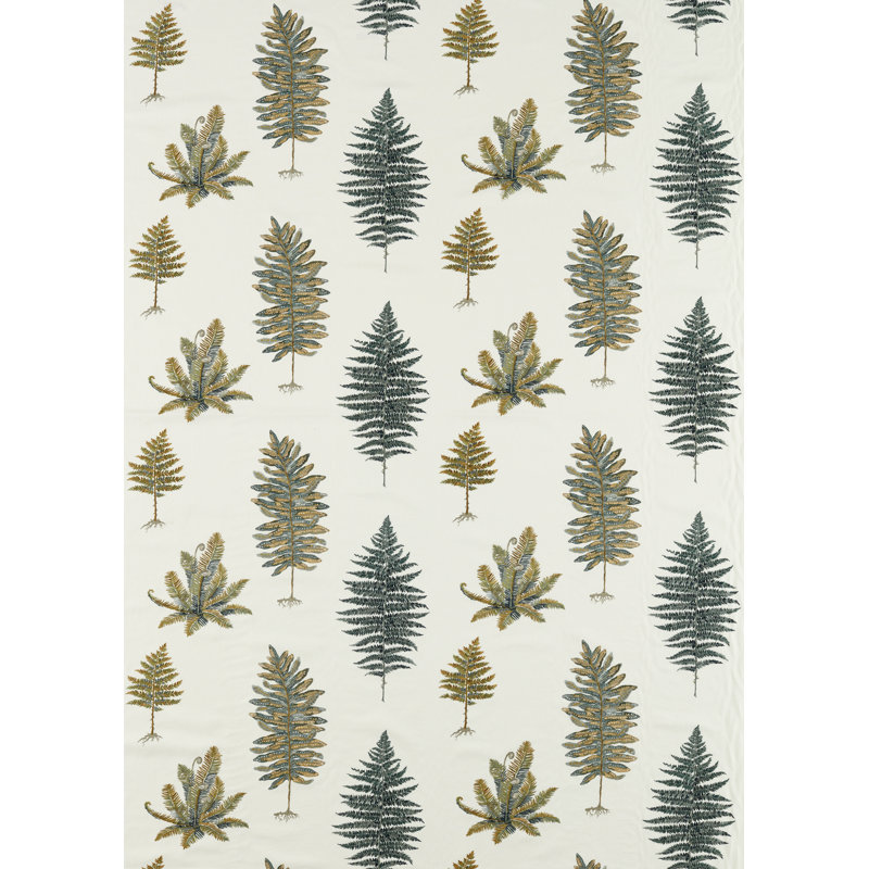 Fernery Embroidery Fabric, Forest Green