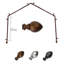Ensemble de tringle à rideaux simple et quincaillerie pour fenêtre à 4 côtés Judi-82722361-32381199