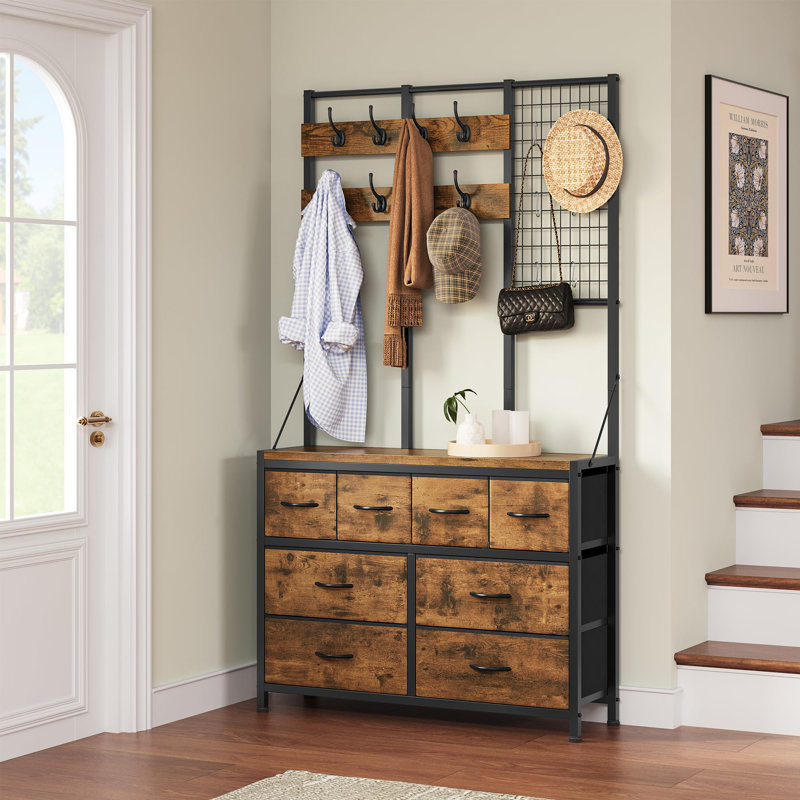 Hall Tree 102cm Wide with Bench