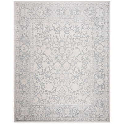 Calidia Floral Light Gray/Cream Area Rug