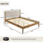 Grand lit plateforme tapissier Alvonia