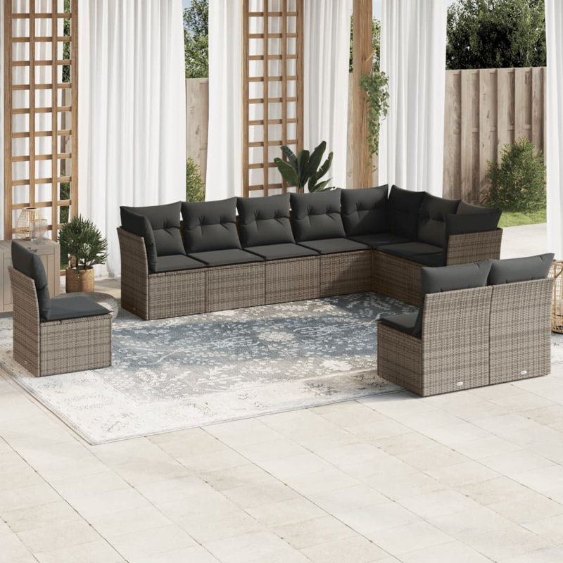 Vidaxl Garden Sofa Set Grey