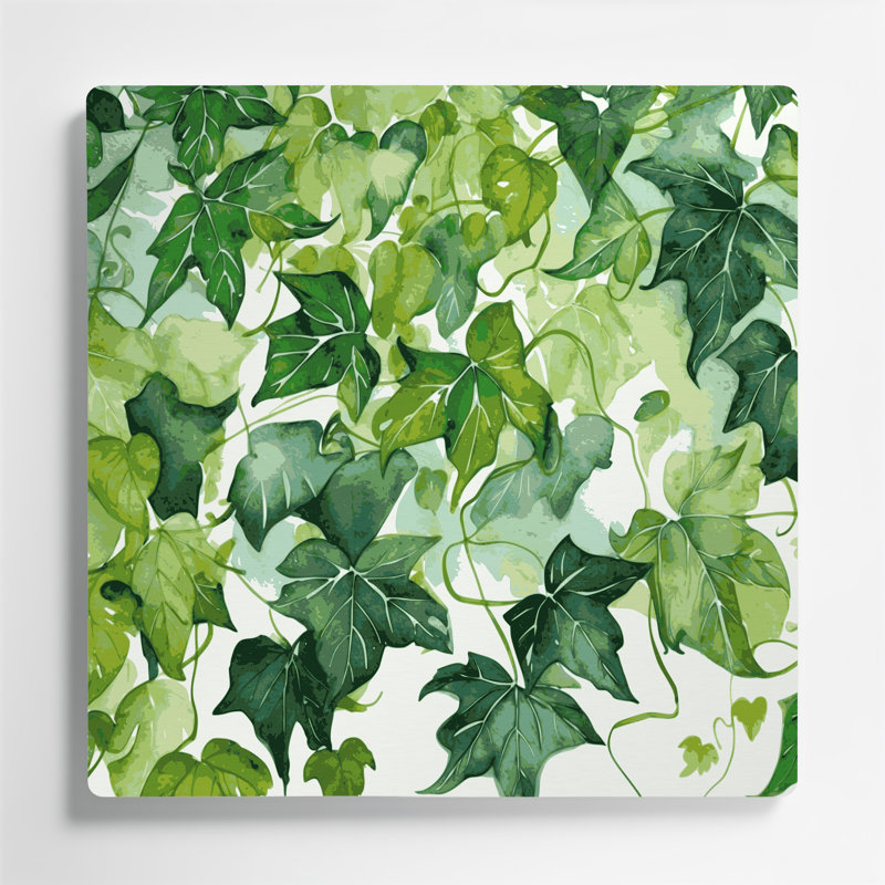 Art mural en métal Botanical Ivy Green, H 32 po x l 32 po