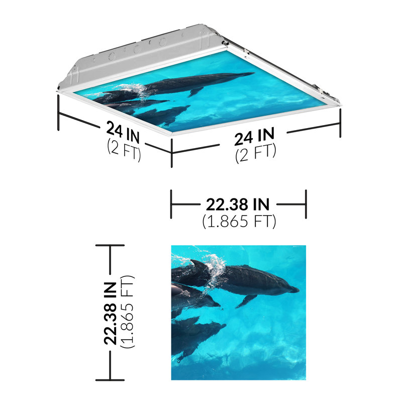 Ocean Square Fixture Component Ceiling Light
