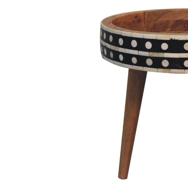 Adagdak Solid Wood 3 Legs End Table