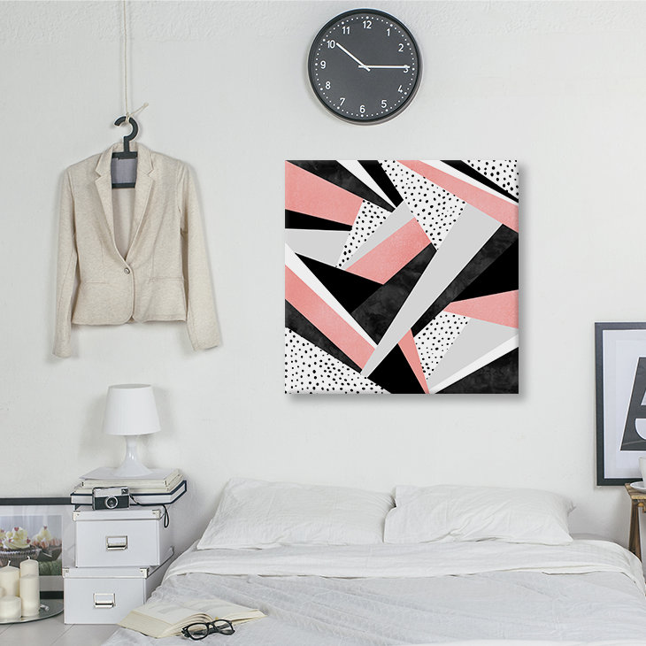 « happy fille », impression sur toile, H 12 po x l 12 po x P 0,75 po, Toile tendue, Pas de tapis