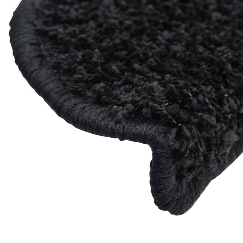 Carpet Stair Treads Black 65x21x4 cm