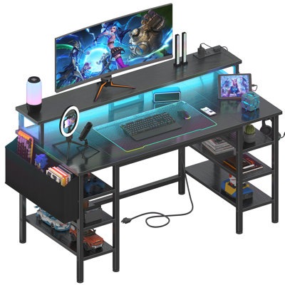 Bureau de jeu pour bureau à domicile de 47 pouces avec support de moniteur