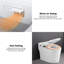 Combinaison de bidet de toilette intelligente avec couvercle / siège ouvert avec capteur de pied, affichage à DEL, buse autonettoyante, siège chauffant, veilleuse, commande à bouton, fermeture douce, chasse automatique, avec télécommande