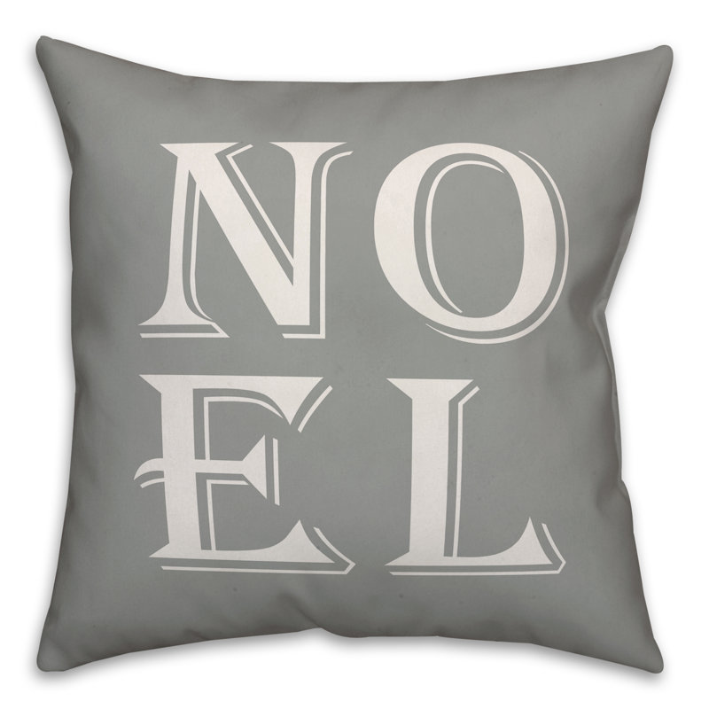  Housse de coussin Noel, 20 po x 20 po, Argent, Polyester/ Bourre en polyester