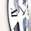 Abstrait bleu, ensemble de feuilles de plantes - horloge murale traditionnelle-60328243