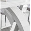 Marietta Chrome Metal and White High Gloss Dining Table Set - 4 Luxury Modern Dining Chairs-37090152
